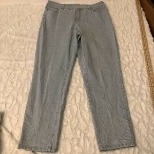 Lemon Way Womens Railroad Striped Skinny Jeans Size 12 📦AB